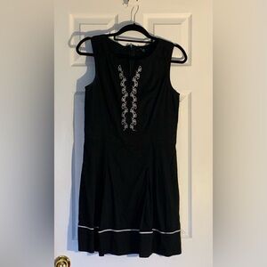 Jacob black and white embroidered dress. Size M